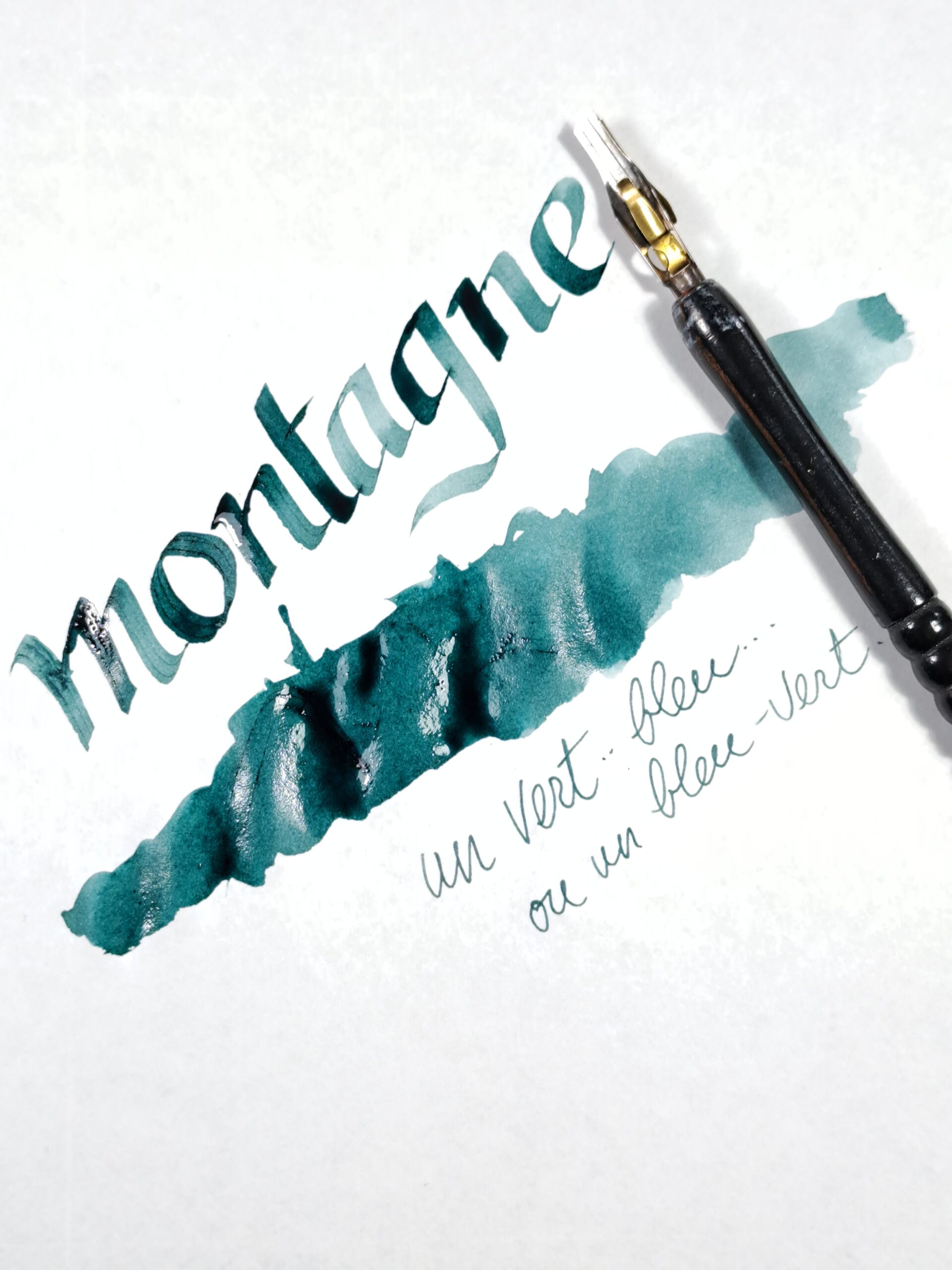 Montagne encre tache